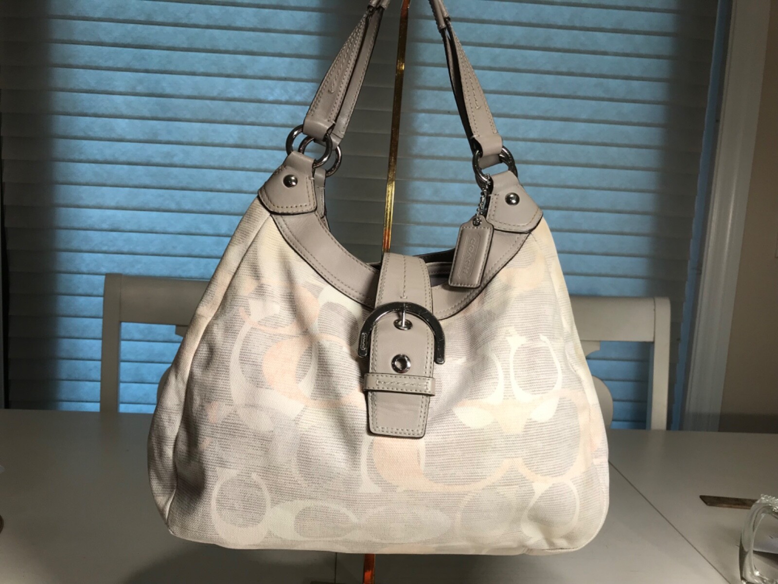 Coach Soho Lynn Hobo Linen Shoulder Handbag F19214 3 Coach Soho Lynn Hobo Linen Shoulder Handbag F19214 3