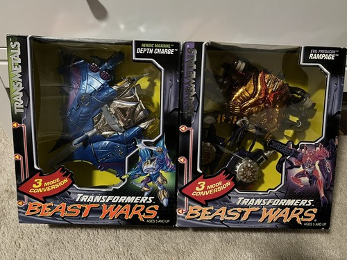 RARE VINTAGE BEAST WARS TRANSMETALS DEPTH CHARGE And RAMPAGE