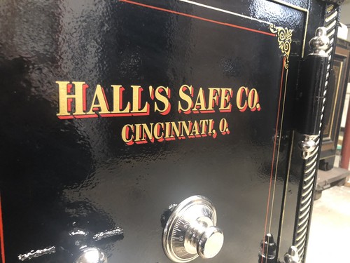 Fantastic Restored c.1889 Halls safe like Mosler original interior