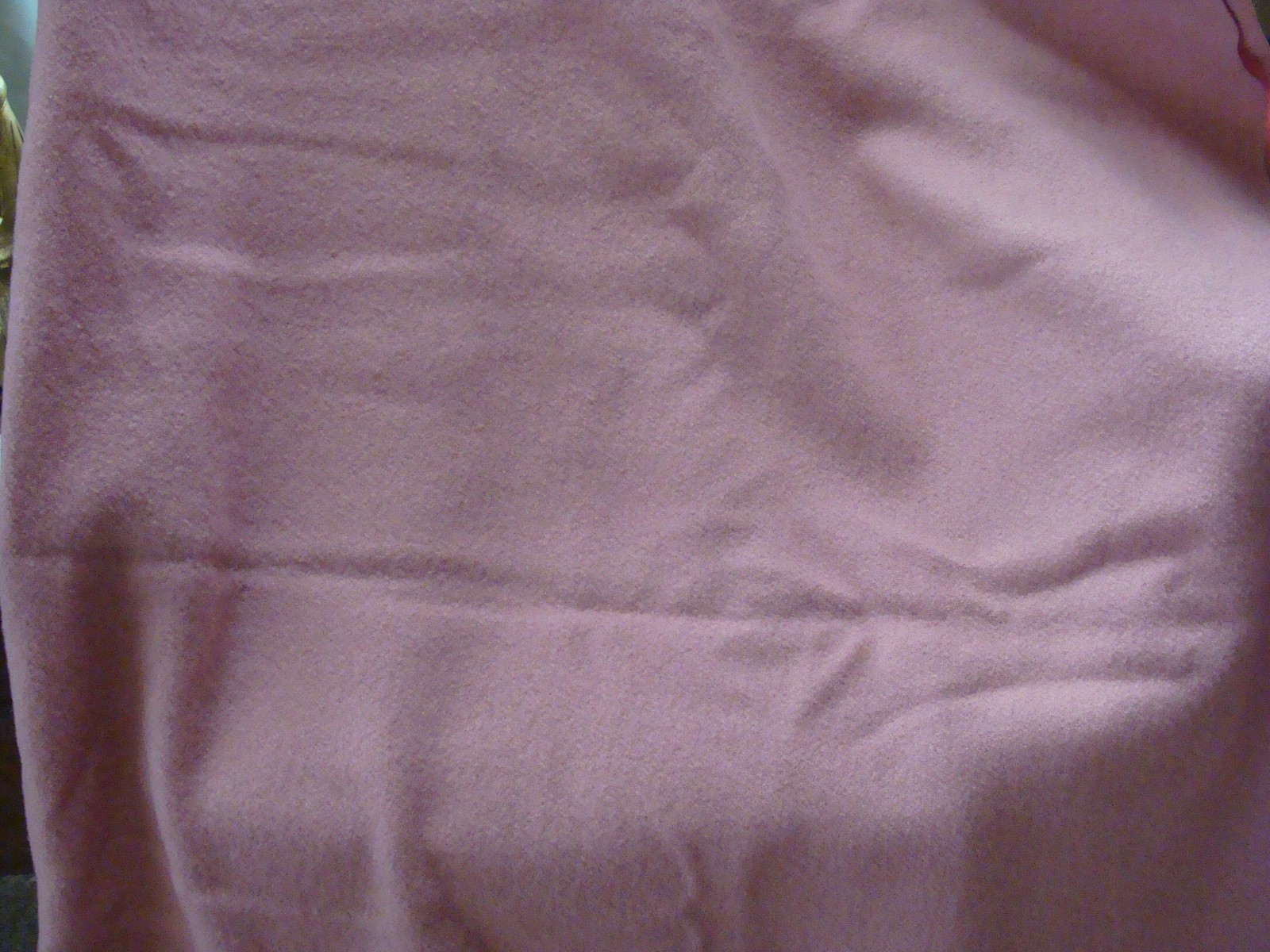 Vintage Wool Blanket Soft Pink 74W x 84L Full Queen Good Condition Lightweight