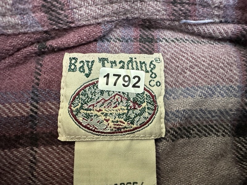 Vintage 90s Heavyweight Flannel Shirt Mens 3XL Lavender Plaid Hipster Outdoors