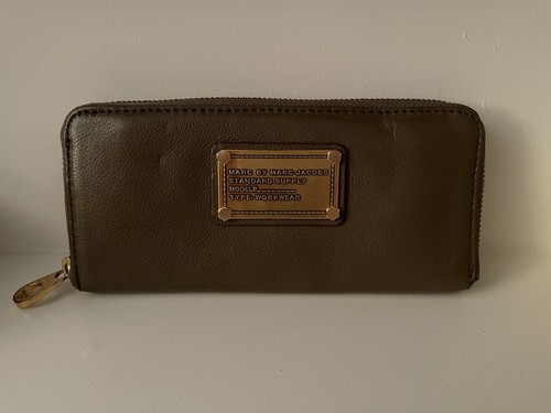 Marc by Marc Jacobs Tan Leather Zip Around Wallet Standard