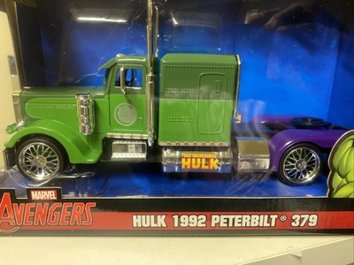 Jada Toys 1992 Peterbilt 379 Hulk Addition Hulk Green /w Upgraded Chrome Rims