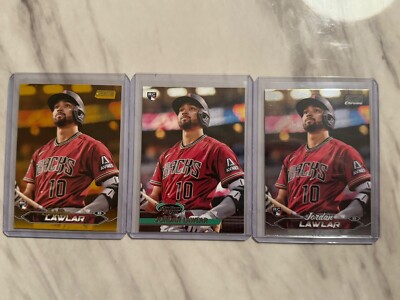 (3) Lot - Jordan Lawlar - 2024 Stadium Club Gold / SSP Variation / Chrome