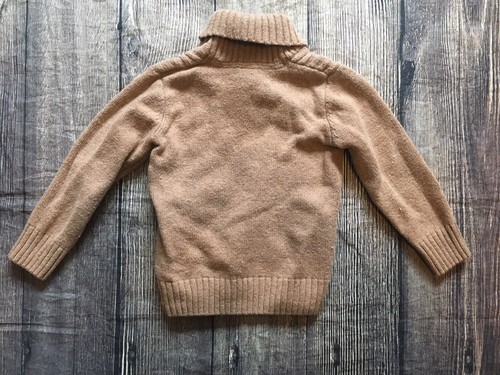 Gymboree Boys Shawl Sweater Size XS 4 Tan Beige Wool Blend