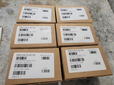 Lot Of 6 Simplex Red Pull Station Back Box 690-317g 9200-218J