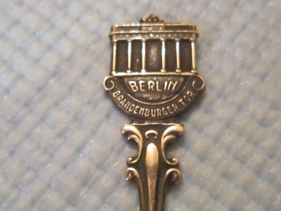 2 German Berlin Souvenir Spoons, Brooch and Pin.
