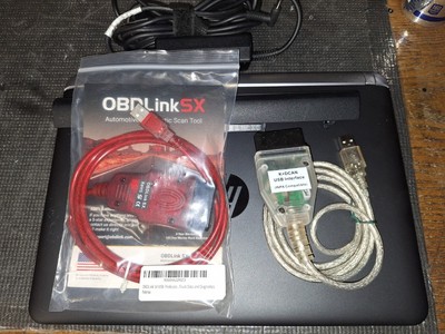 OBDii Hp 430 G3  Diagnostic Laptop / New OBDLinkSX Cable/ Used K+DCAN Cable