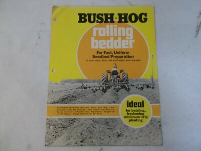 Bush Hog One, Two, Four, Six & Eight Row Rolling Bedders Brochure