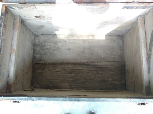 Vintage Polish Or Russian Wood And Tin Steamer Trunk