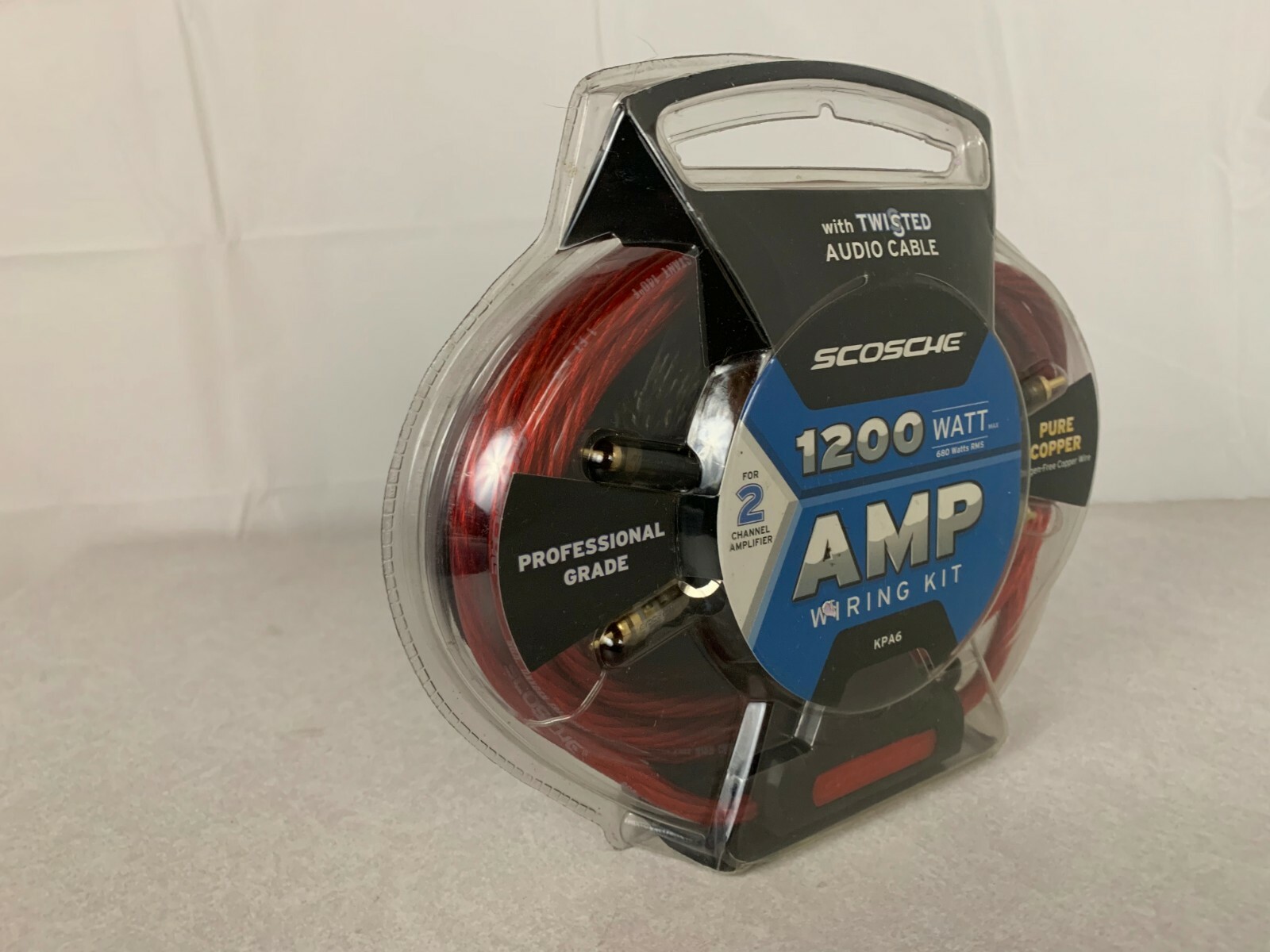 Scosche 1200 Watt Amp Wiring Kit KPA6 2 Channel Amplifier Car Audio Vehicle