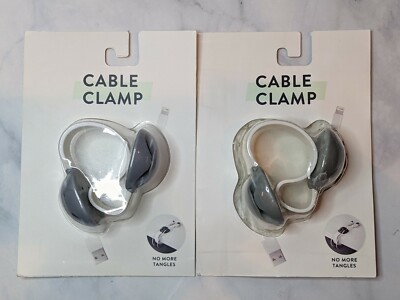 2 Pack S Shaped Cable Clamps Reusable Holds Up To 3 Cables Each
