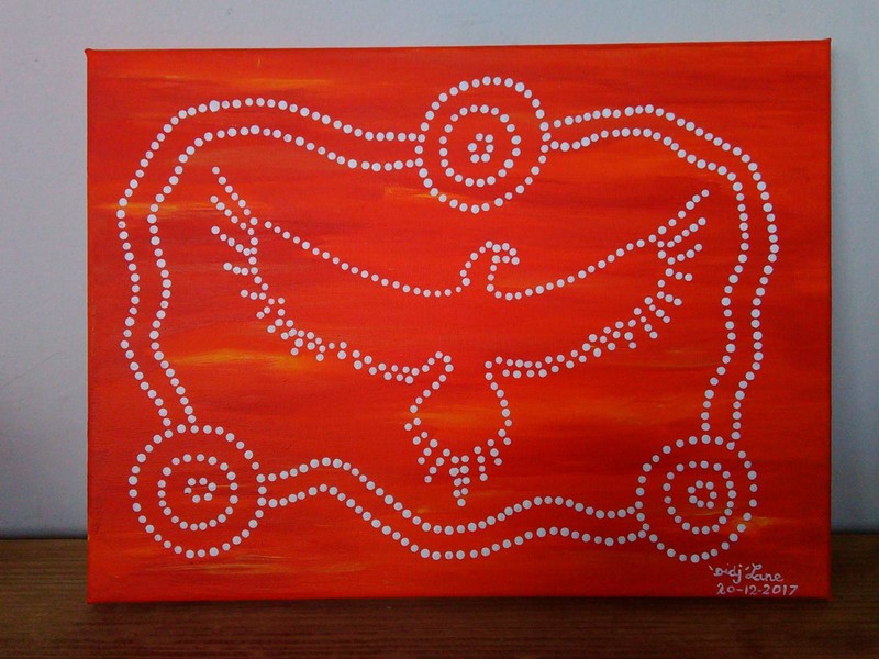 aboriginal art wedge tailed eagle 30cm x 40cm art gumtree 1 of 1