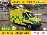 2017 17 Reg MERCEDES-BENZ SPRINTER 519 CDI MWB Ex-Ambulance Service + VAT