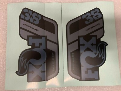 FOX 38 Performance Series Fork Grey / Blue Left & Right Decal Set Stickers