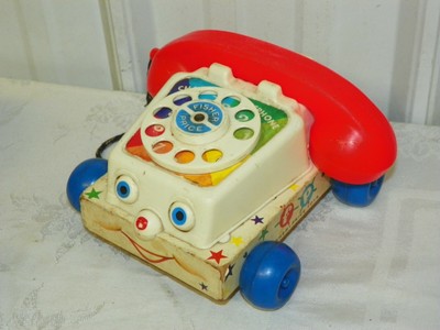 wooden telephone toy