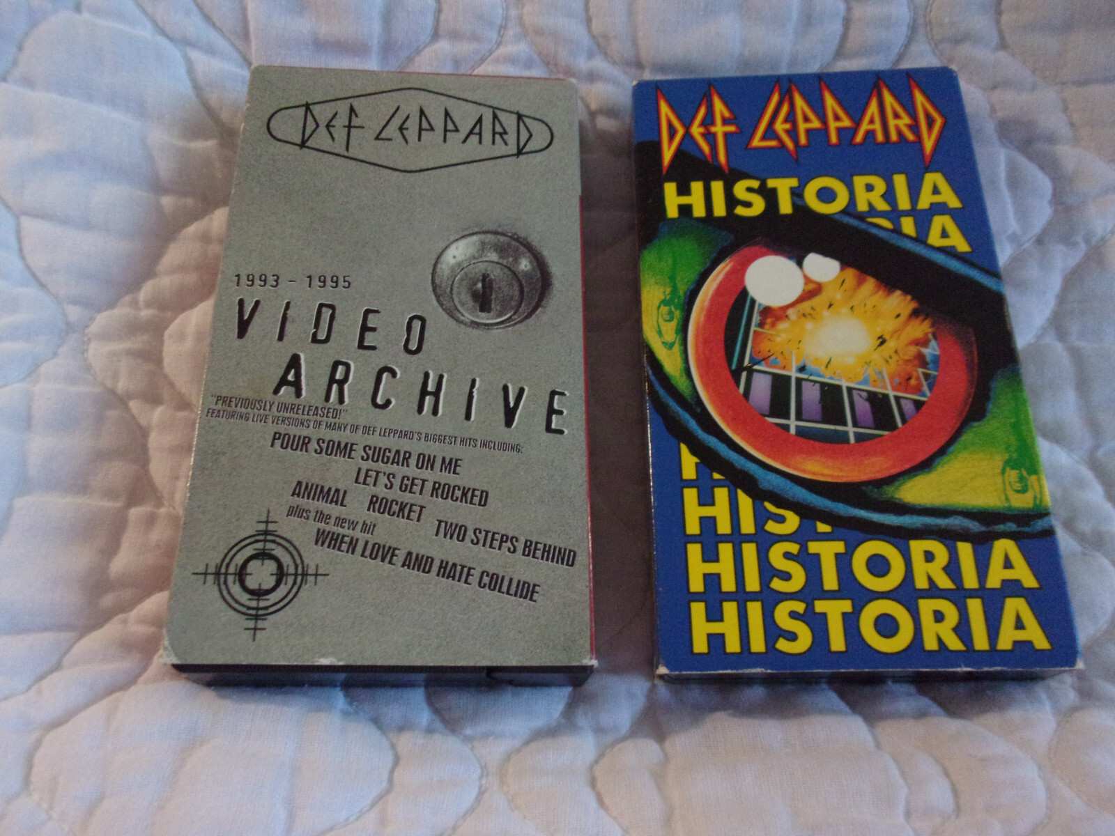 タイムスリップ TO ゴア 2 VHS DEF LEPPARD 2 VHS LOT 80'S HISTORIA + 1993-1995 VIDEO