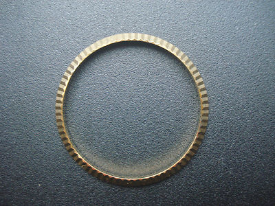 ONE PC YELLOW GOLDEN FLUTED BEZEL FIT MENS 36MM OLD DATEJUST OR DAY-DATE WATCH
