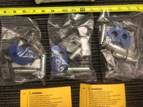 3 KITS! Campbell 6506011 Replacement Cam/Pad Kit 1 ton GX Lifting Clamps BULK