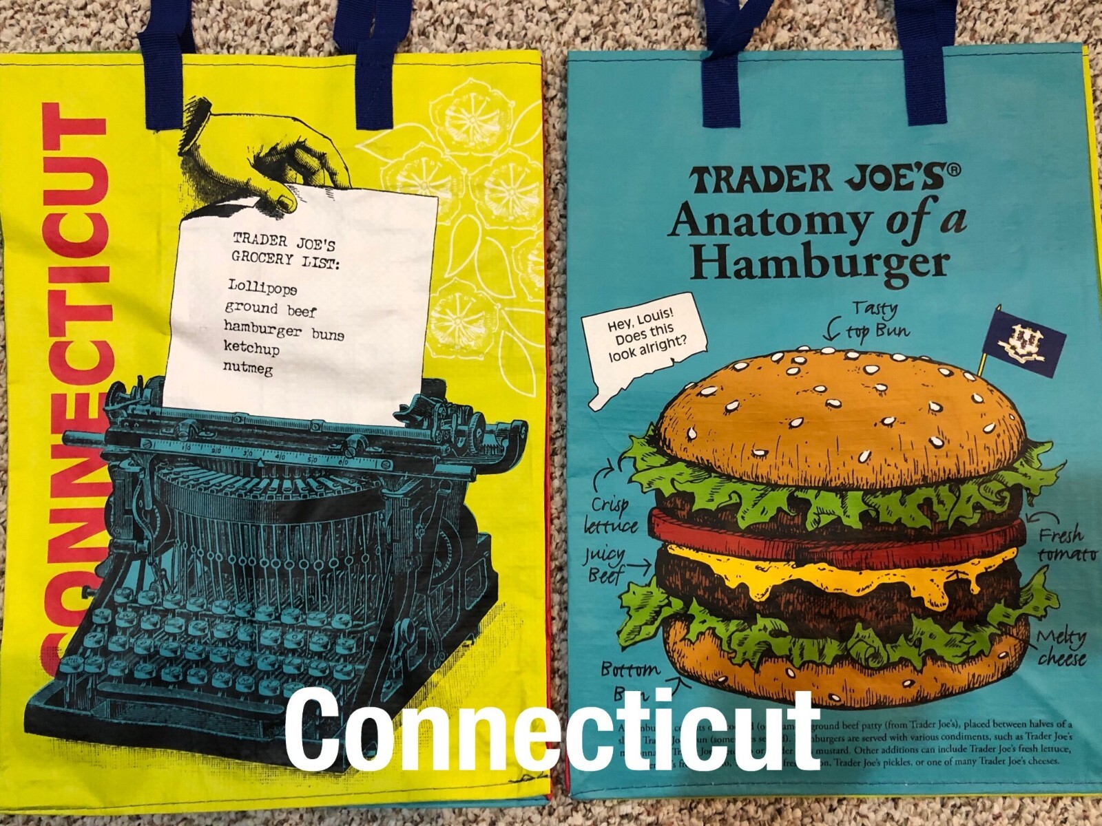 UPICK 5(24Choices) Trader Joe's ECO Reusable Shopping Grocery Gift Tote Bags NWT