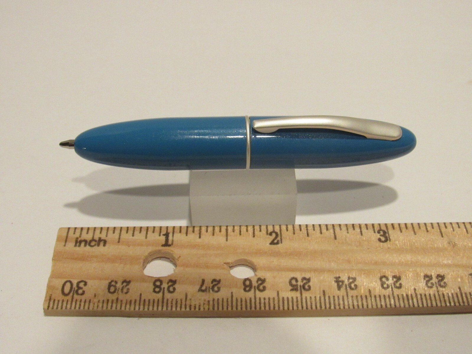 LOT OF 3 TERZETTI Bambino Mini Chubby Ballpoint Pen-Brass Metal Blue Body