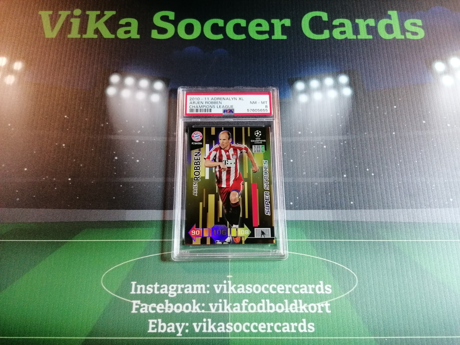 ロッベン2010 Panini adrenalyn 2010 Arjen Robben Super strikes PSA 8 | eBay
