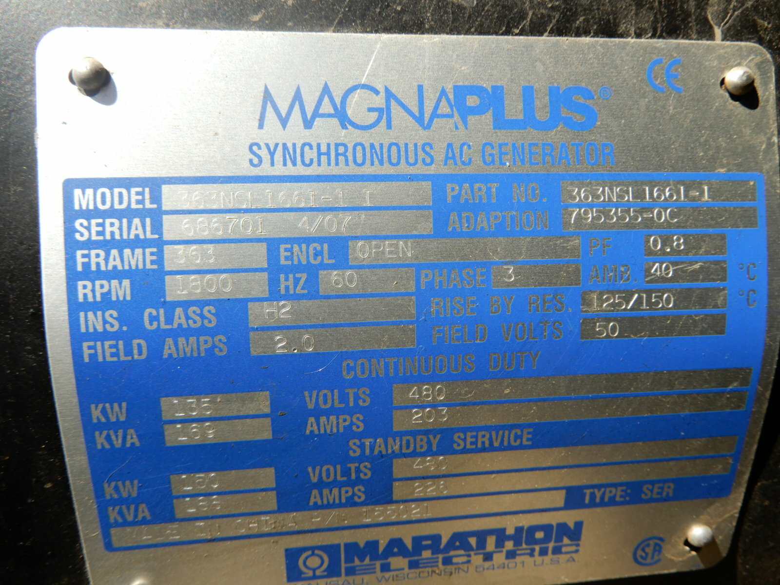 WACKER G 160 GENERATOR ON TRAILER WITH DIESEL TANK 248 HOURS !