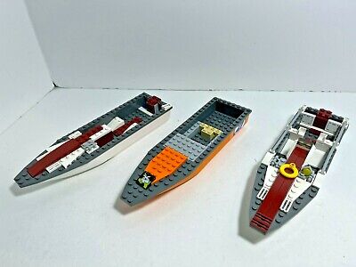 LEGO City LOT: Three boat hulls from various sets 60085 + two from 60147