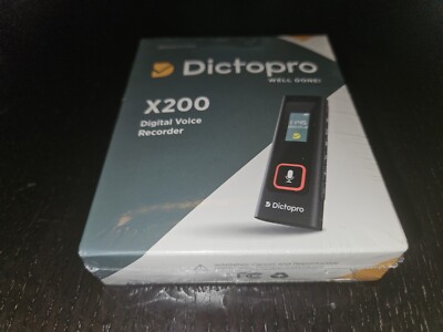 Dictopro X200 Digital Voice Activated Recorder Small & Portable 8GB Memory NEW