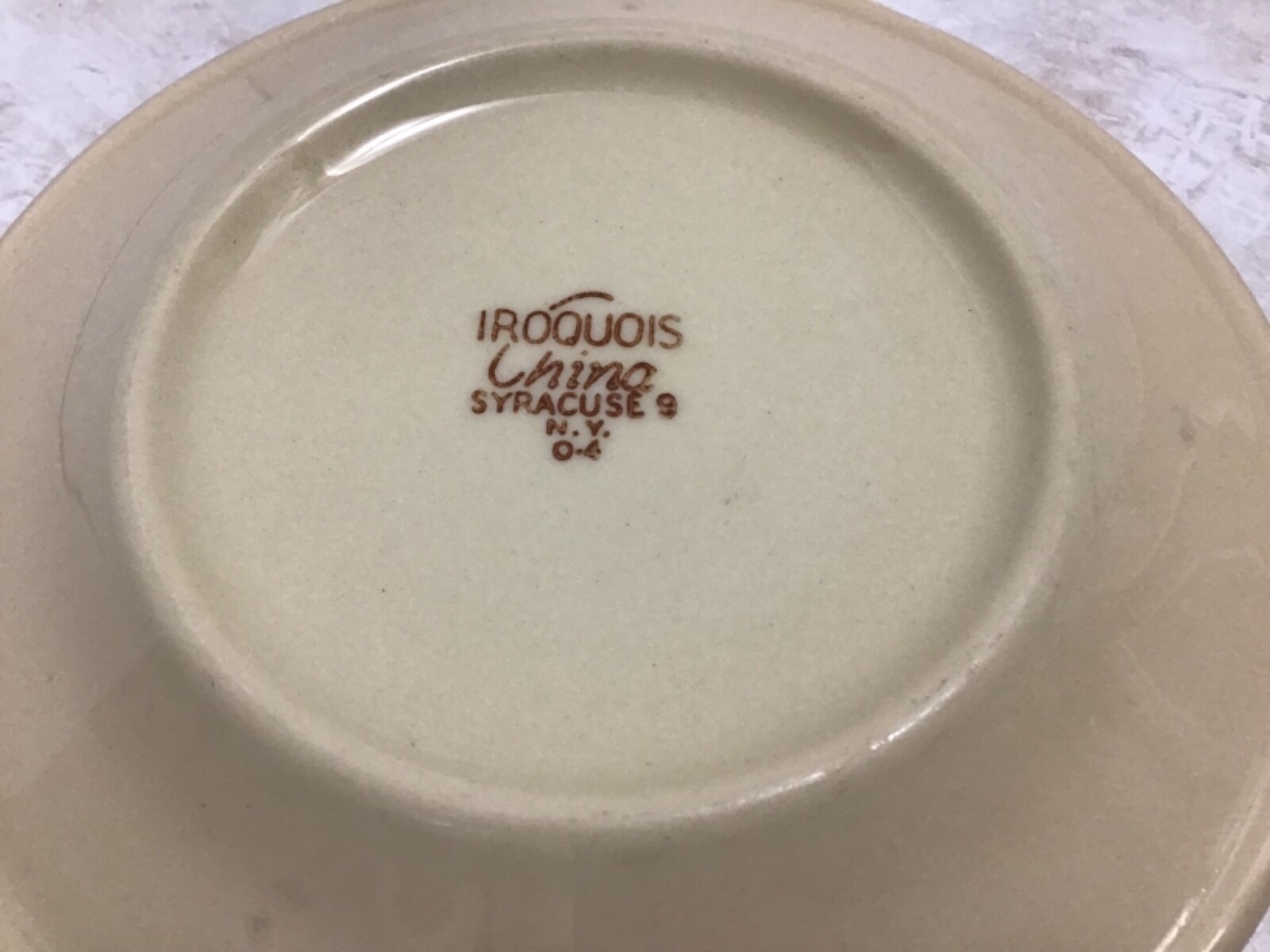 Vintage Iroquois China Schuler’s Plate 5 1/2” Spinning Wheel Picture