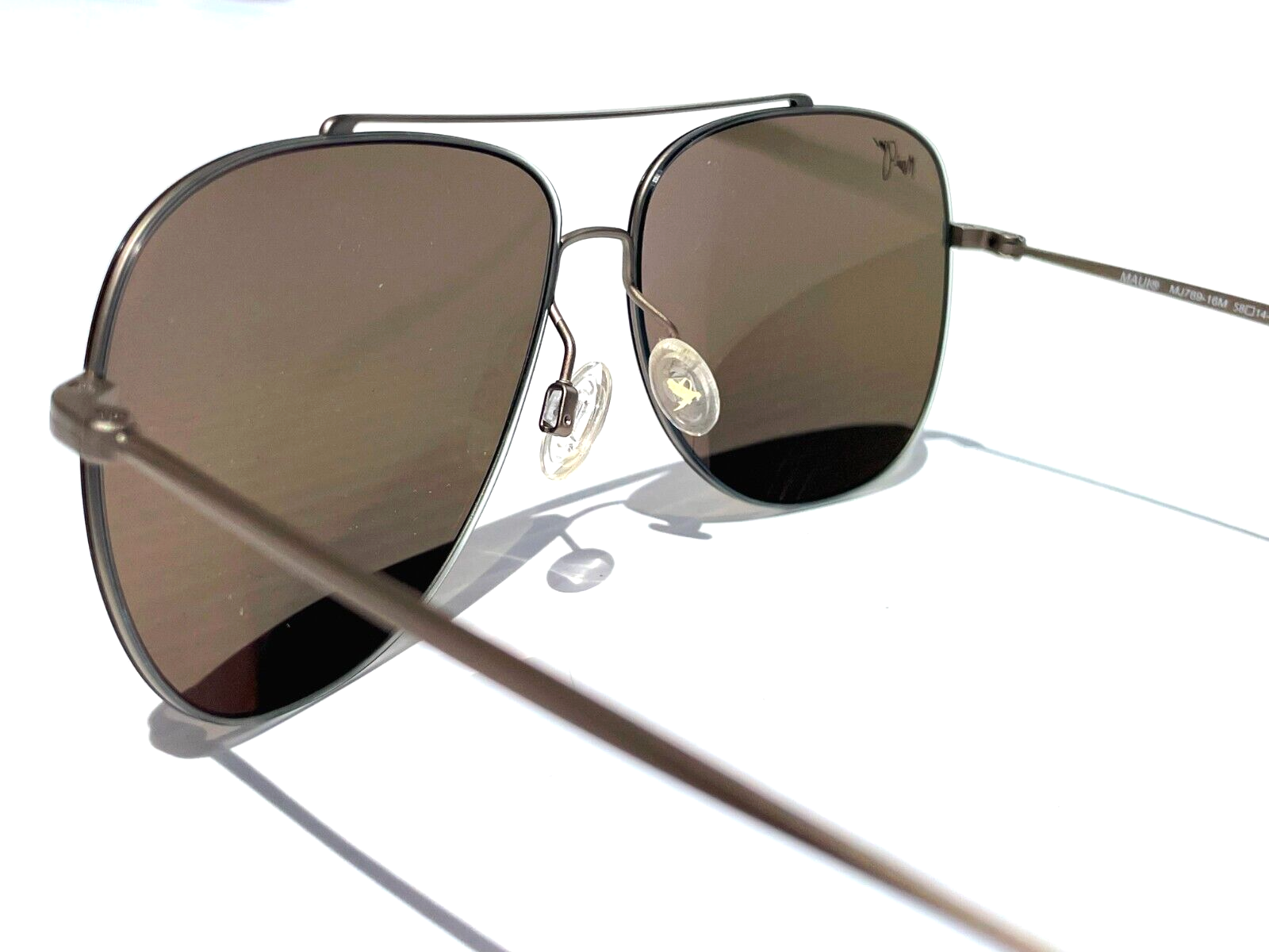 Pre-owned Maui Jim Cinder Cone Matte Gold Polarized Hcl Bronze Lens Sunglass H789-16m In Brown