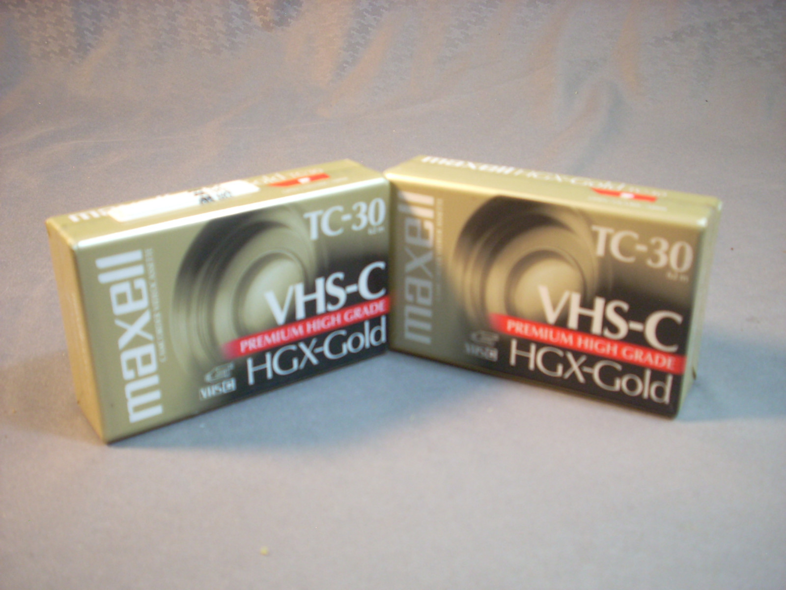 Lot Of 2 Maxell TC-30 VHS-C Premium High Grade HGX-Gold Sealed New