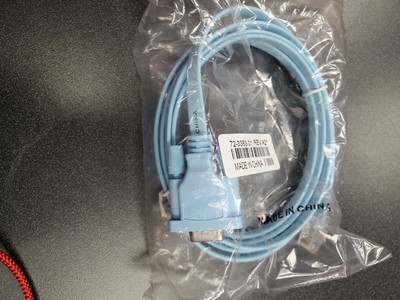 NEW GENUINE Cisco 72-3383-01 RJ-45 to DB-9 F Router Console Cable 6' - Blue