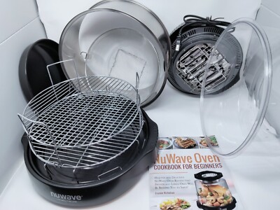 Nuwave Oven Pro Plus Infrared Black Convection Oven, New with extras,No Box.