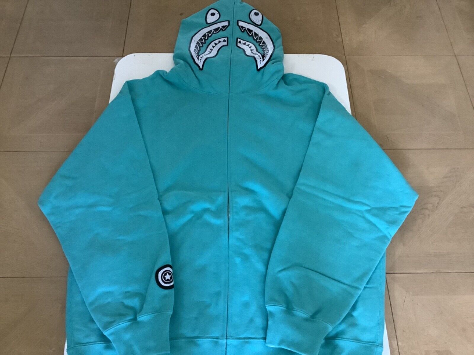 Authentic ape bape hand drawn face relaxed fit shark full Authentic ape bape hand drawn face relaxed fit shark full