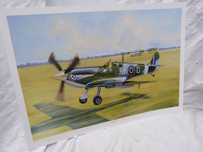 RAF Spitfire MK Vb. Polish Pilot Jan Zumbach,  Airfix Box Art Print