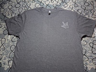 Large- Rock On Hand Signal Alstyle Brand T- Shirt