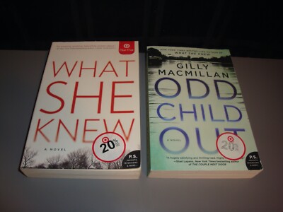 Gilly MacMillan Trade paperback Book Lot Odd Child Out & What She Knew Jim Clemo