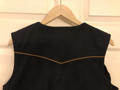 Powder River Outfitters Panhandle Slim Boy's Black Brown Trim Vest Sz XL