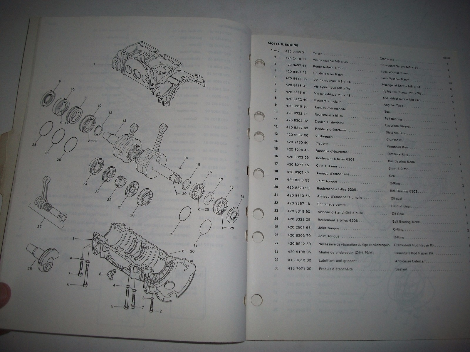 OEM 1991 SKI-DOO PARTS CATALOG  SAFARI LCE GLX   CLEAN CMYSTORE4MORE 480 1262 00