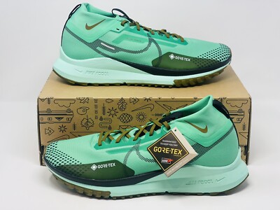 Sz 15 Nike React Pegasus Trail 4 Gore-Tex GTX Green Men Running Shoe DJ7926-301