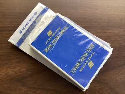 UNITED AIRLINES ROYAL PACIFIC SERVICE PLAYING CARDS ~ PENCIL ~ PAD SET *SEALED