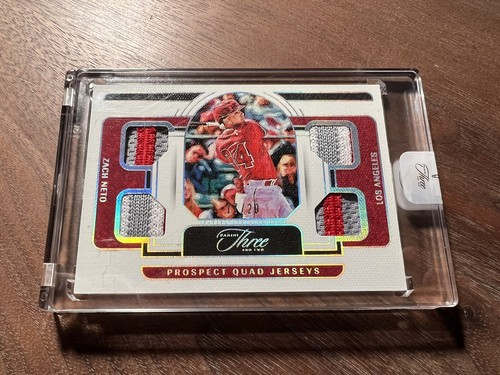 2023 Panini Three And Two Zach Neto Prospect Quad Patch /20 2023 Panini Three And Two Zach Neto Prospect Quad Patch /20