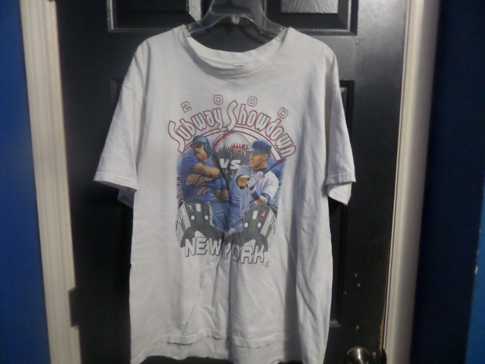 00s Lee MLB Subway series 2000 プリント Tシャツ Vintage 2000 Subway Series Yankees Vs Mets T-shirt - Size