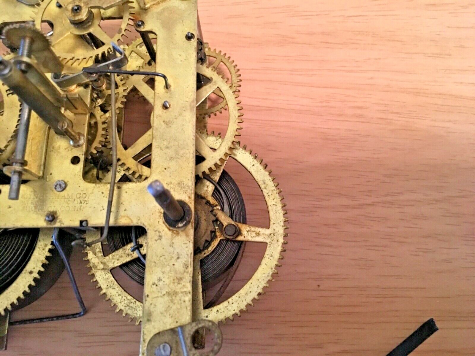 Clock Work Mechanism Antique E. Ingraham Co. Bristol Conn. U.S.A. Parts Restorat