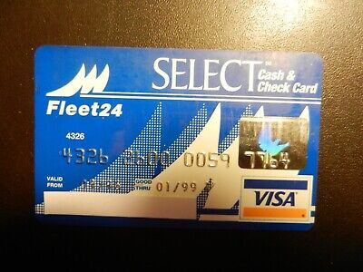 *FLEET 24 VISA CARD* RARE EXPIRED CREDIT CARD.  Exp. 1/99.