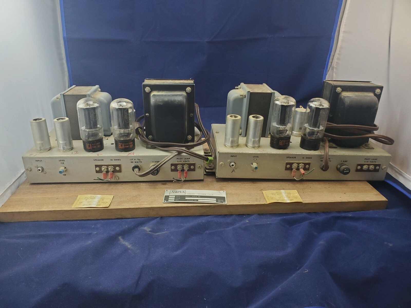 Very Rare Ampex 6L6 Monoblock Stereo Tube Amplifier Triad