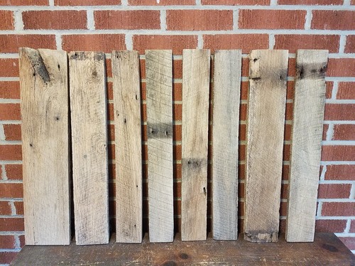 8 pc RECLAIMED WEATHERED OAK  BARN LUMBER WOOD 1
