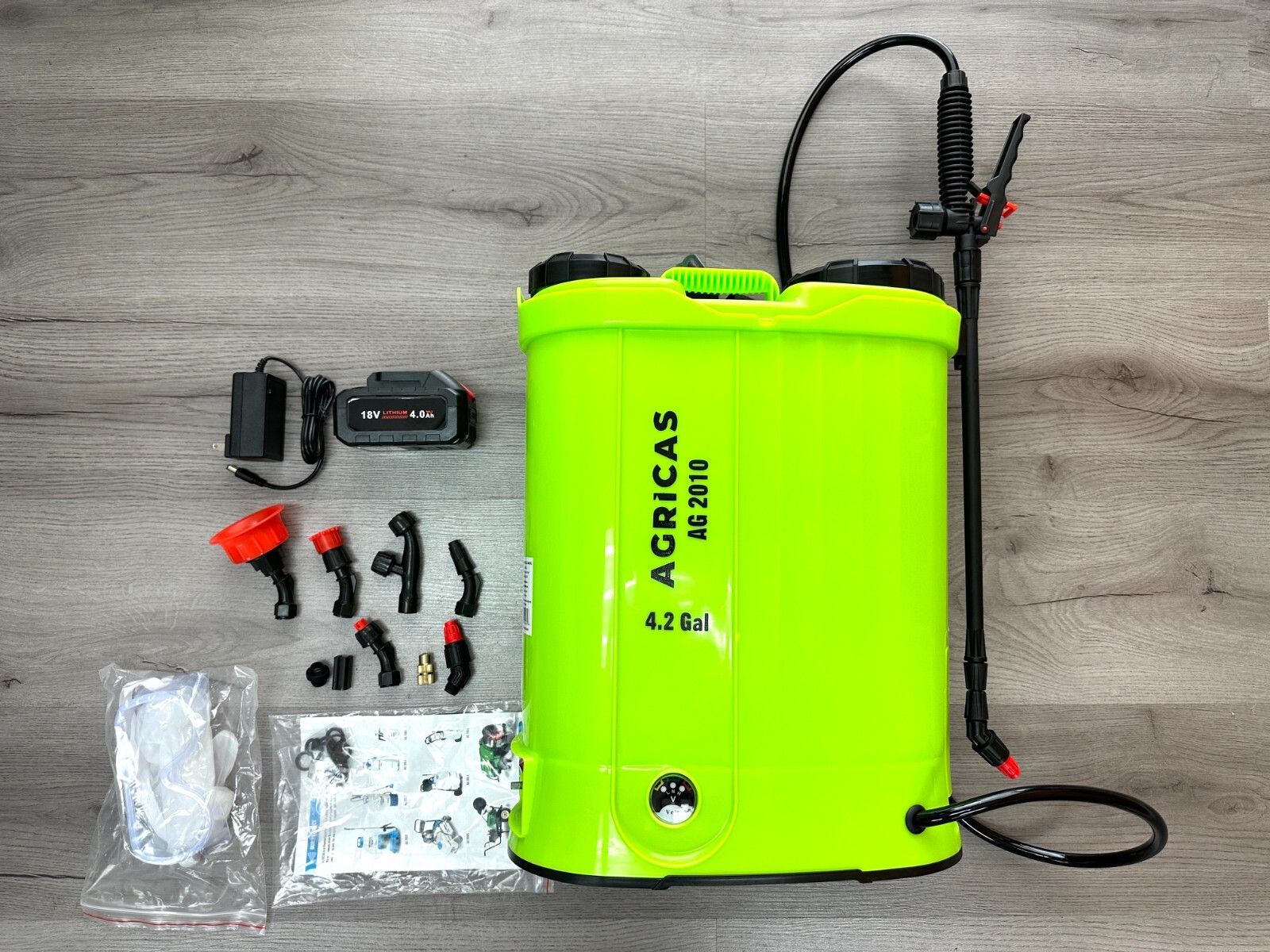 AGRICAS AG2010 Battery-powered sprayer 4.2 Gal ,Ultra Light, lithium Ion Battery