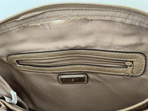 ROSETTI Purse TAN SHOULDER BAG Compartments Braided Shoulder Buckle Accent